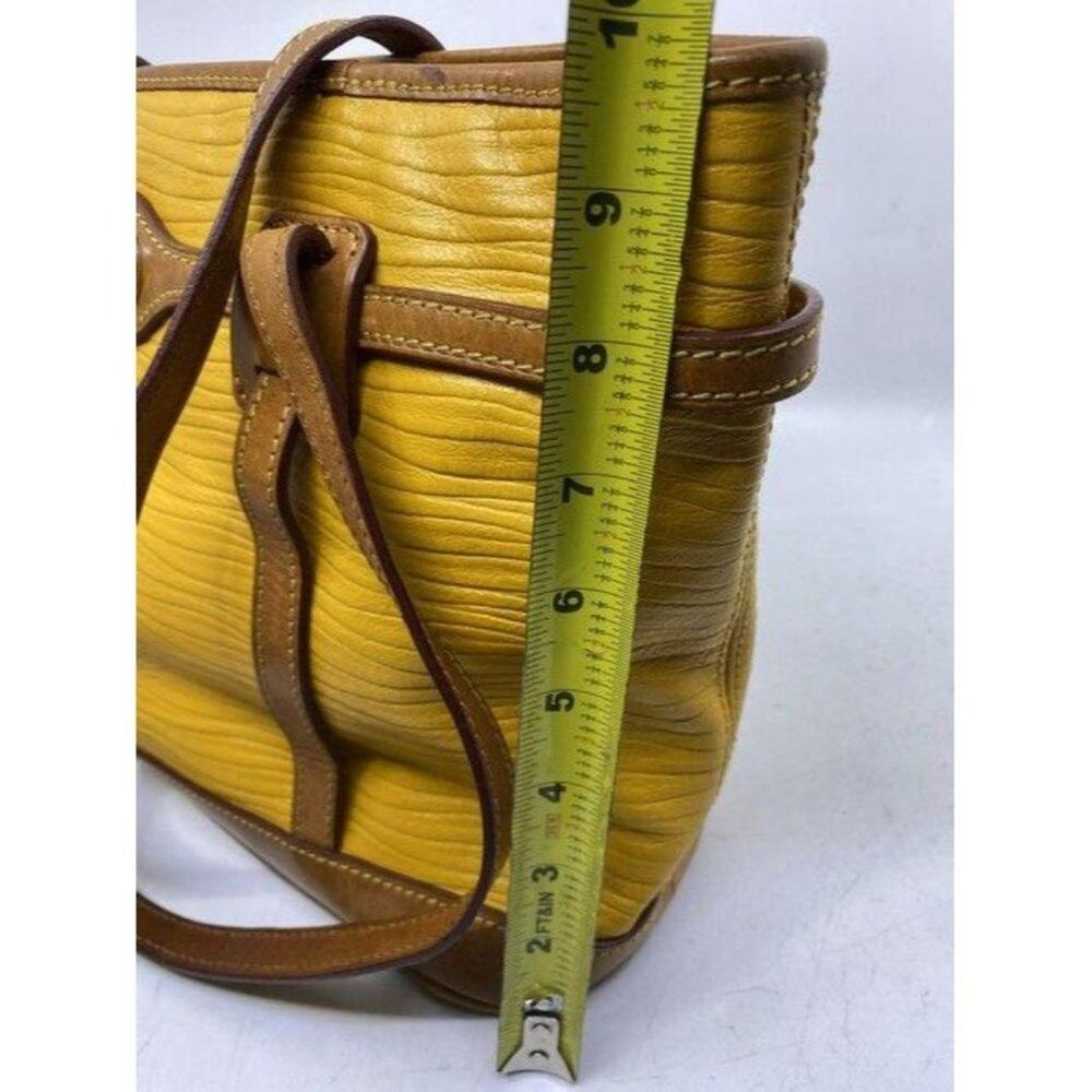 Dooney and Bourke yellow leather shoulder bag - Picture 2 of 12